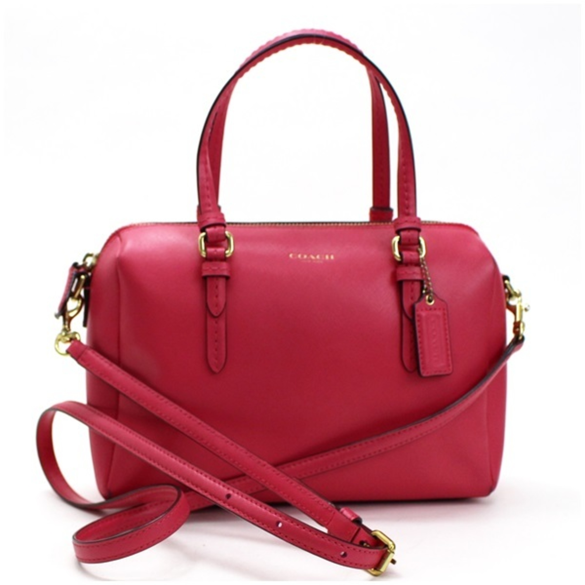 Coach 2way Handbag Shoulder Bag Gold Hardware Pink Ladies Mini Pochette